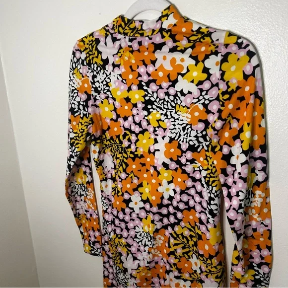 Ted baker floral bodycon style long sleeve dress